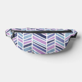 Waterverf visgraat, chevron, marine, roze, blauw heuptasje