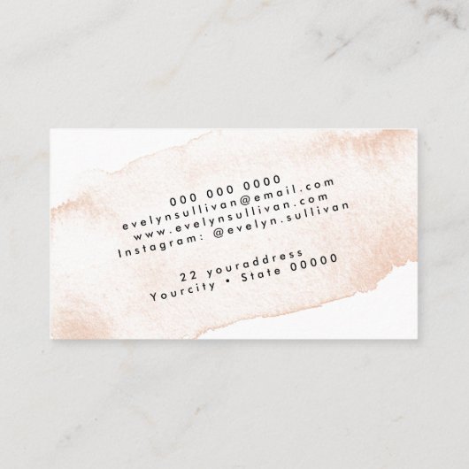 waterverf visitekaartje (Achterkant)