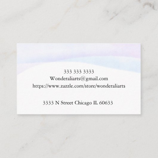 Waterverf Visitekaartje (Achterkant)