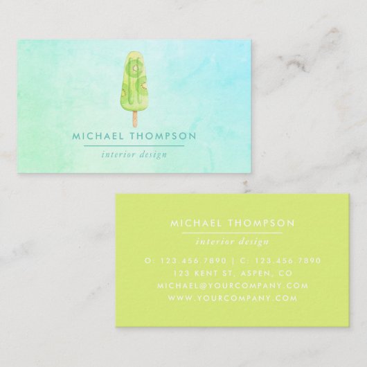 Waterverf Visitekaartje (Voorkant / Achterkant)