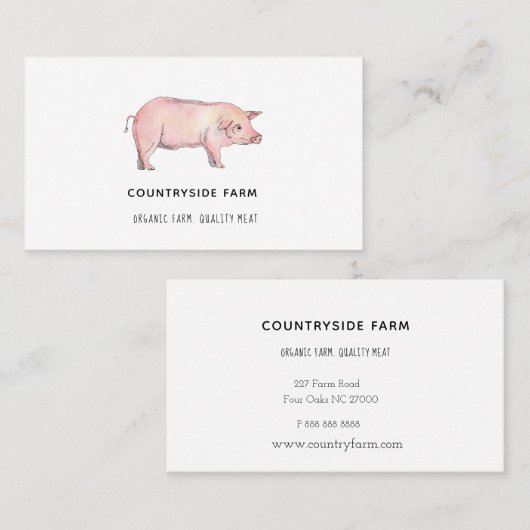 Waterverf Visitekaartje (Voorkant / Achterkant)