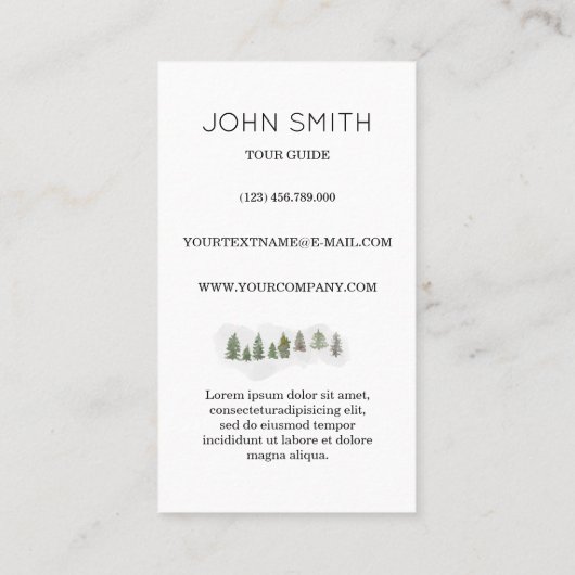 Waterverf visitekaartje (Achterkant)