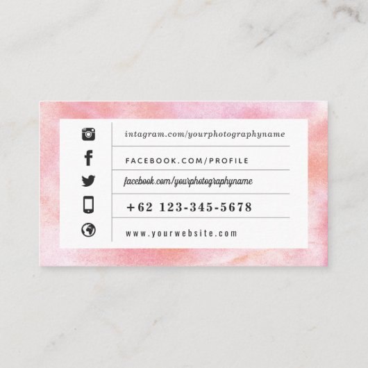 Waterverf Visitekaartje (Achterkant)