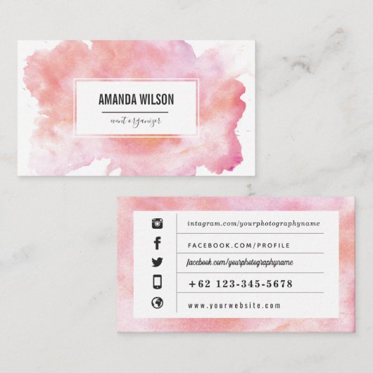 Waterverf Visitekaartje (Voorkant / Achterkant)