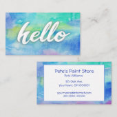 waterverf visitekaartje (Voorkant / Achterkant)