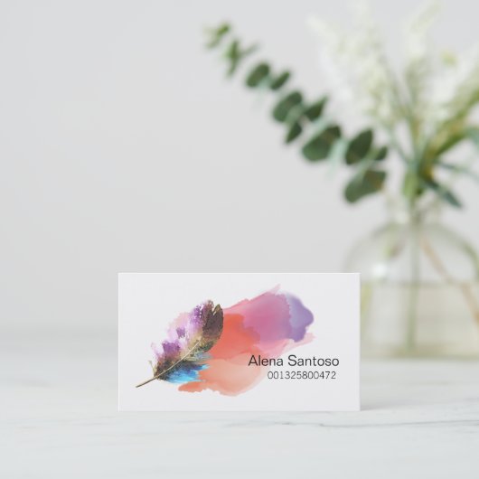 Waterverf Visitekaartje (Staand voorkant)