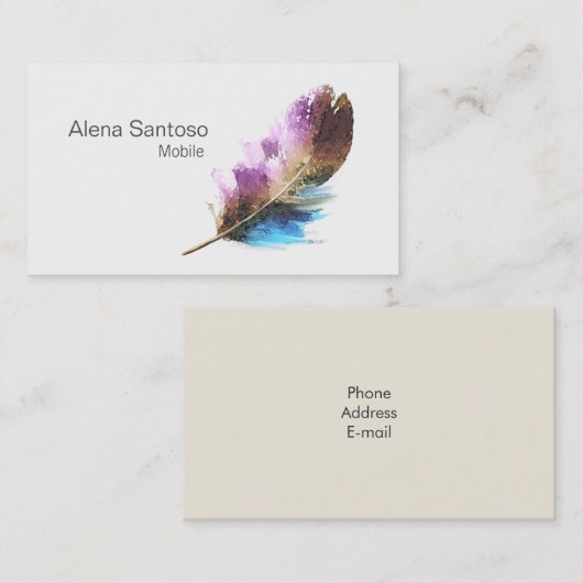 Waterverf Visitekaartje (Voorkant / Achterkant)