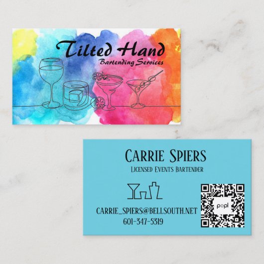 Waterverf Visitekaartje (Voorkant / Achterkant)