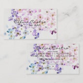 Waterverf Visitekaartje Afsprakenkaartje (Voorkant / Achterkant)