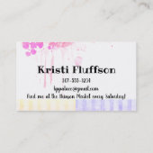 Waterverf visitekaartje brei- en haakwerk (Achterkant)