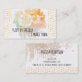 Waterverf visitekaartje brei- en haakwerk (Voorkant / Achterkant)