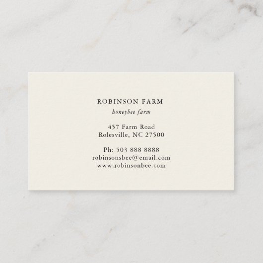 Waterverf  Visitekaartje honingbijen (Achterkant)