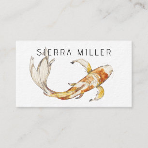Waterverf visitekaartje koi
