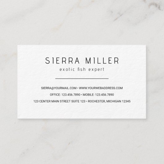 Waterverf visitekaartje koi (Achterkant)