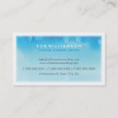 WATERVERF VISITEKAARTJE :: Modern trendy blauw (Achterkant)