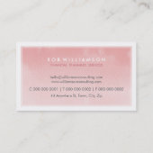 WATERVERF VISITEKAARTJE :: Modern trendy koraal (Achterkant)