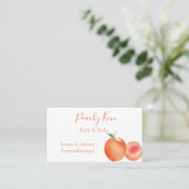 Waterverf Visitekaartje perziken (Staand voorkant)