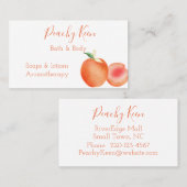 Waterverf Visitekaartje perziken (Voorkant / Achterkant)