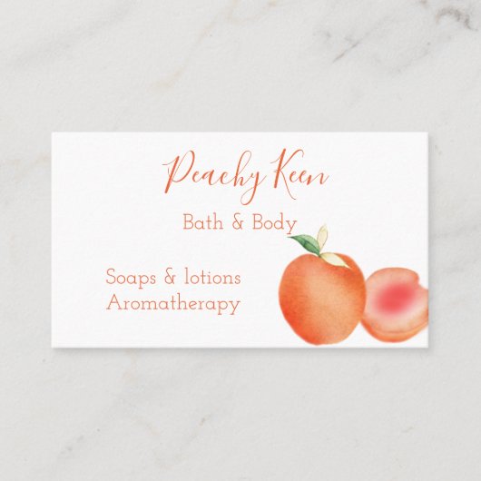 Waterverf Visitekaartje perziken (Voorkant)