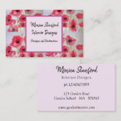 Waterverf Visitekaartje rode papaverbloemen (Voorkant / Achterkant)