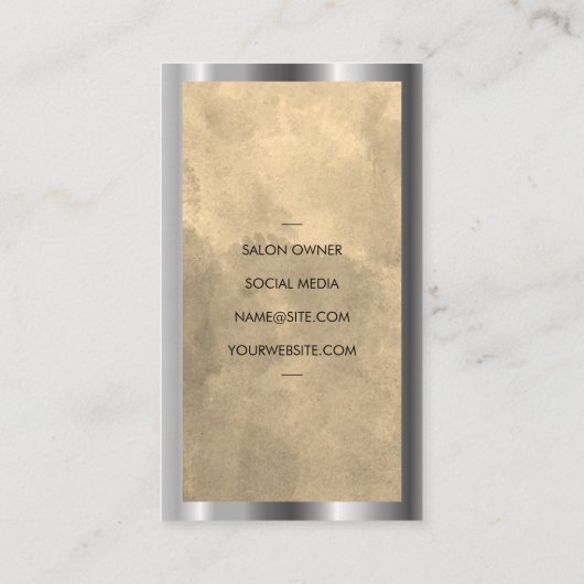 Waterverf Visitekaartje schaar (Achterkant)