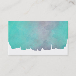 waterverf visitekaartje sjabloon blauw abstract