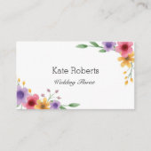 Waterverf visitekaartje van bronfloralen | bloemis (Voorkant)