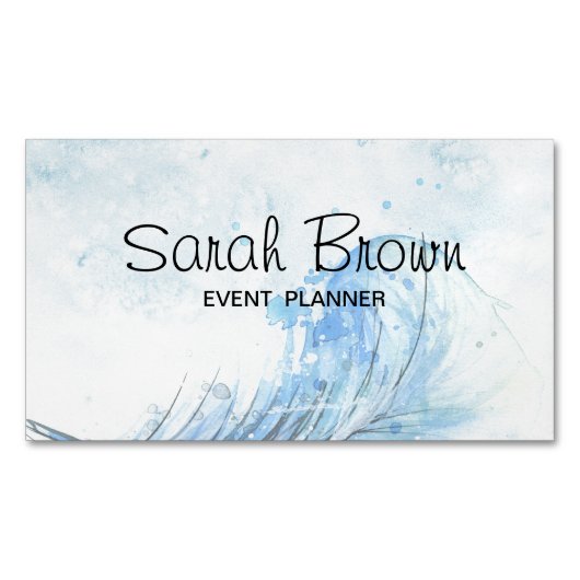 Waterverf visitekaartje voor Event Planner Magneet (Voorkant)