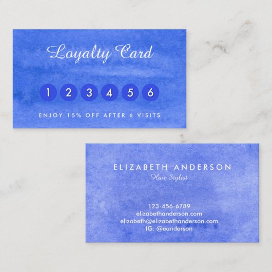 Waterverf visitekaartjes (Voorkant / Achterkant)