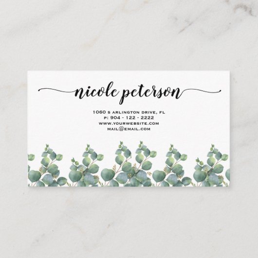 Waterverf Visitekaartjes (Achterkant)