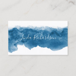 Waterverf visitekaartjes - chic blue