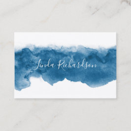 Waterverf visitekaartjes - chic blue