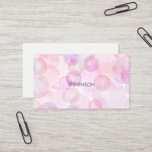 Waterverf Visitekaartjes voor interieurontwerp (Voorkant / Achterkant in situ)