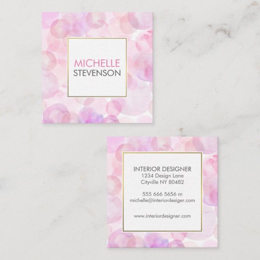 Waterverf Visitekaartjes voor intern ontwerp (Voorkant / Achterkant)