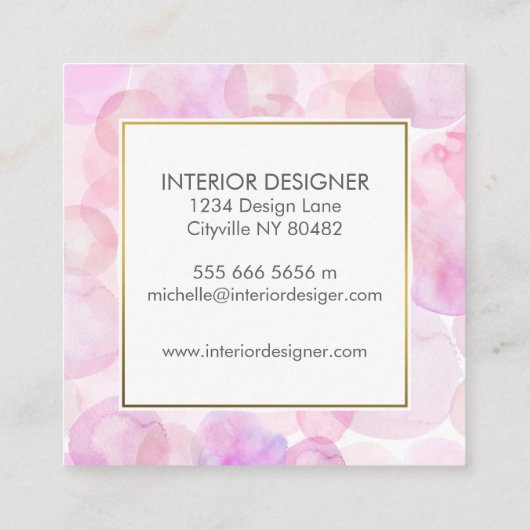 Waterverf Visitekaartjes voor intern ontwerp (Achterkant)