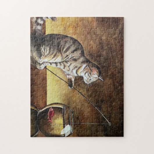 waterverf viskat legpuzzel (Verticaal)