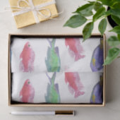 Waterverf vispatroon tissuepapier (Geschenk)