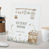 Waterverf Vissen Baby shower Gastenboek Teken Reclamebord Met Voetstuk (Insitu)