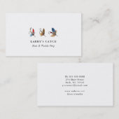 Waterverf Vissen haken Gevist Visitekaartje (Voorkant / Achterkant)