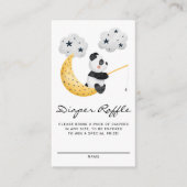 Waterverf Vissen Panda Baby shower Luier Raffle Informatiekaartje (Voorkant)