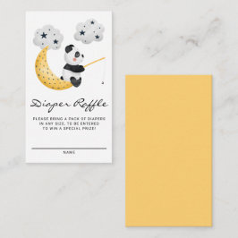 Waterverf Vissen Panda Baby shower Luier Raffle Informatiekaartje