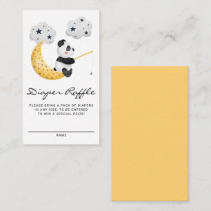 Waterverf Vissen Panda Baby shower Luier Raffle Informatiekaartje