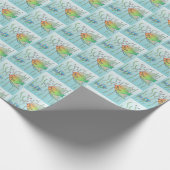 Waterverf vissen zwemmen in riet cadeaupapier (Hoek)