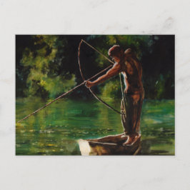 waterverf visser briefkaart