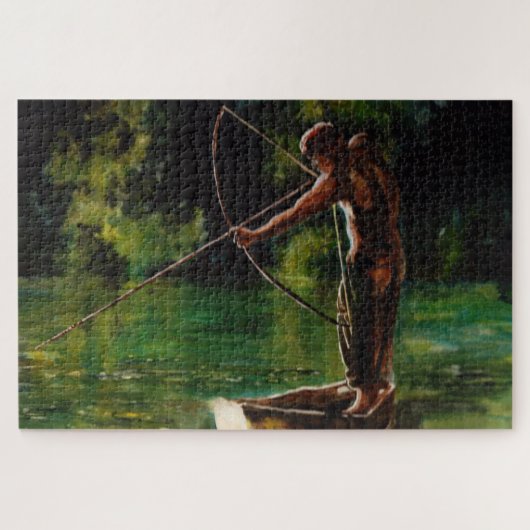 waterverf visser legpuzzel (Horizontaal)
