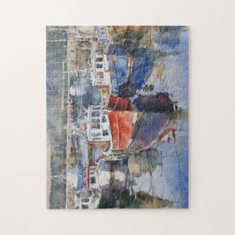 Waterverf Vist boten Legpuzzel