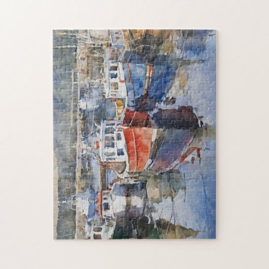 Waterverf Vist boten Legpuzzel (Verticaal)