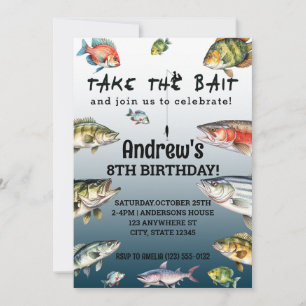 Waterverf Vist met aas Kaart