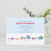 Waterverf visuitnodiging kaart (Staand voorkant)