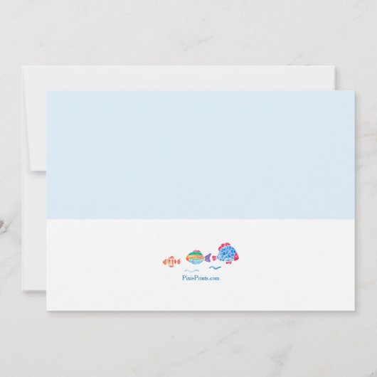 Waterverf visuitnodiging kaart (Achterkant)